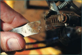 Broken hose clamp