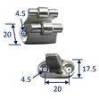Stainless Steel A2 (304) Door Holder, Marine & Sailing, Door, Locker, Cabinet, 34mm image #3