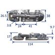 Stainless Steel A4 (316) Cabin Lock / Latch / Locking Hinge 114mm image #2