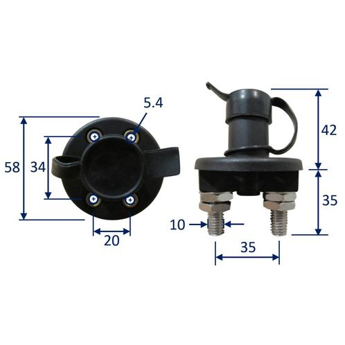 Marine Electrical Master Battery Switch, 150A 12V image #