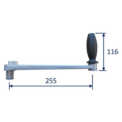 Sailing Winch Handle, Cast Aluminium Construction, Locking Lever image #