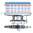 Low Flat Boat Cleats (2 Fixings) 316-Stainless Steel image #1