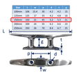 Low Flat Boat Cleats (2 Fixings) 316-Stainless Steel image #3
