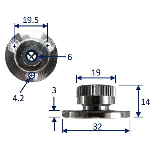 Waterproof Through-Deck Electrical Cable Outlet / Gland In Chrome Plated Brass image #3