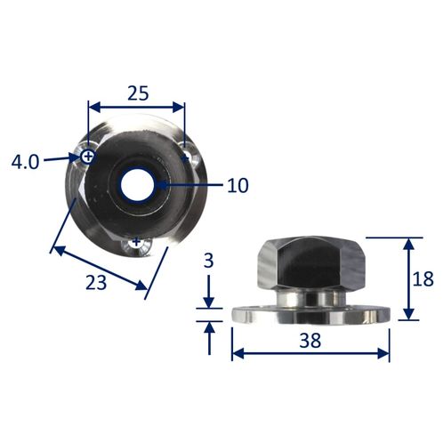 Waterproof Through-Deck Electrical Cable Outlet / Gland In Chrome Plated Brass image #1