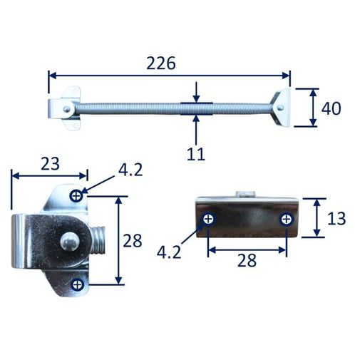 Hatch Spring Holder / Door Holder, Stainless Steel image #1