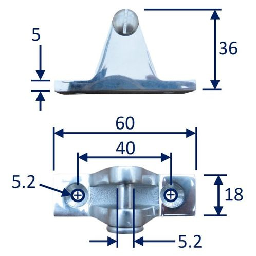 Stainless Steel Deck Hinge For Spray Hoods & Canopies etc  image #