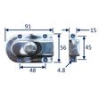 Polished Door Latch, Magnetic Spring Slide Operation image #2