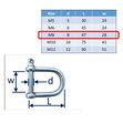 Wide D-Shackle In 316 Stainless Steel, Mooring Buoys image #3