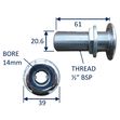 Boat Hull Skin Fitting, Pipe Inlet / Outlet 316 Stainless Steel image #2