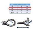 Twisted Shackle In 316 Stainless Steel, Sail Clew image #2