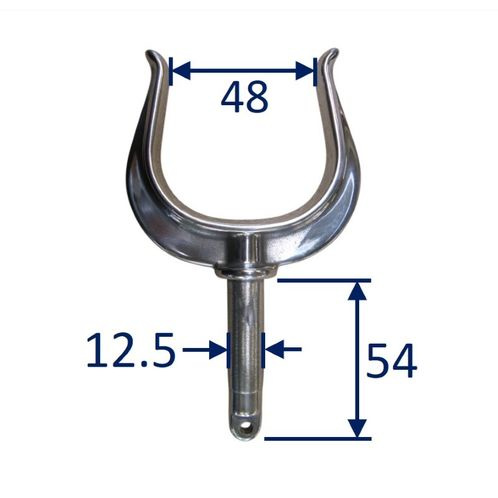 Oarlock / Rowlock, Dinghy Oar Support, In Stainless Steel (Pair) image #