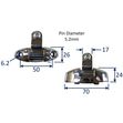 Universal Deck Hinge For Spray Hoods & Canopies image #2