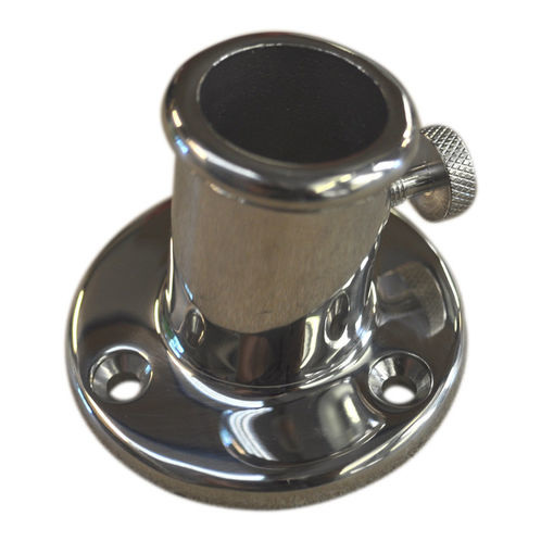 Flag pole holder, stainless steel deck bracket for flag-pole mounting image #