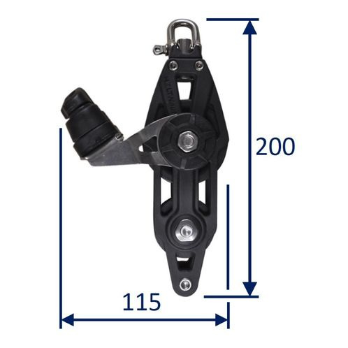 Sailing Pulley Block, Holt Plain Block 60 With Violin, Cam Cleat & Becket image #