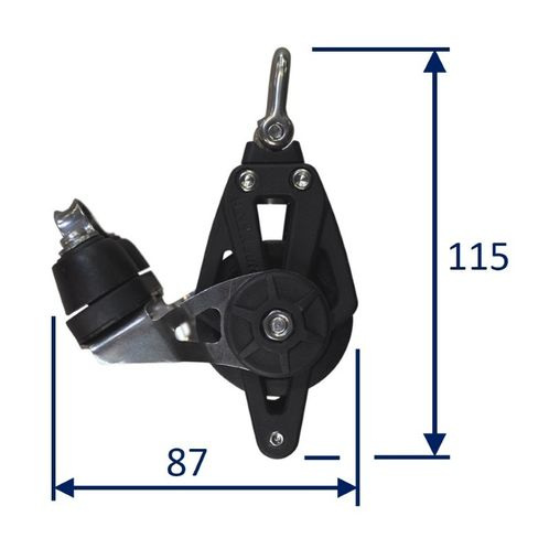 Sailing Pulley Block, Holt Plain Block 45 With Cam Cleat & Becket image #