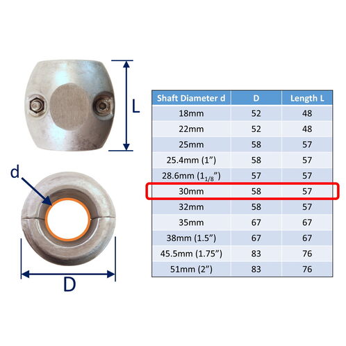 Zinc Shaft Anode For Boat Prop Shafts In Salt Water, To Protect From Corrosion image #6