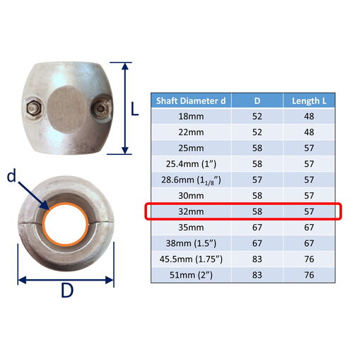 Zinc Shaft Anode For Boat Prop Shafts In Salt Water, To Protect From Corrosion image #7