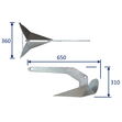 Boat Anchor, Delta-Type Anchor, Galvanised image #2