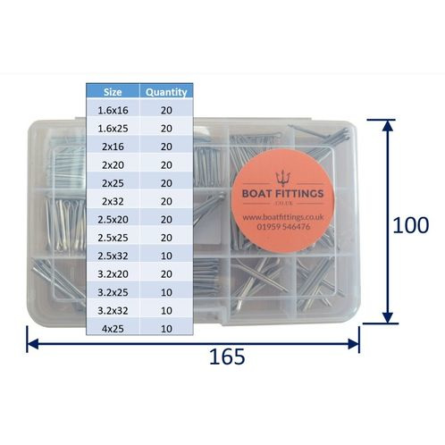 Kit Box Of 316 Stainless Steel Split Pins: Smaller Sizes image #