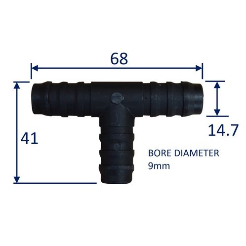 Plastic Tee Connector Hose Joining T-Junction Tee-Fitting image #2