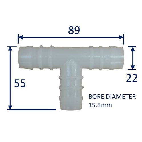 Plastic Tee Connector Hose Joining T-Junction Tee-Fitting image #3