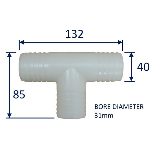 Plastic Tee Connector Hose Joining T-Junction Tee-Fitting image #6