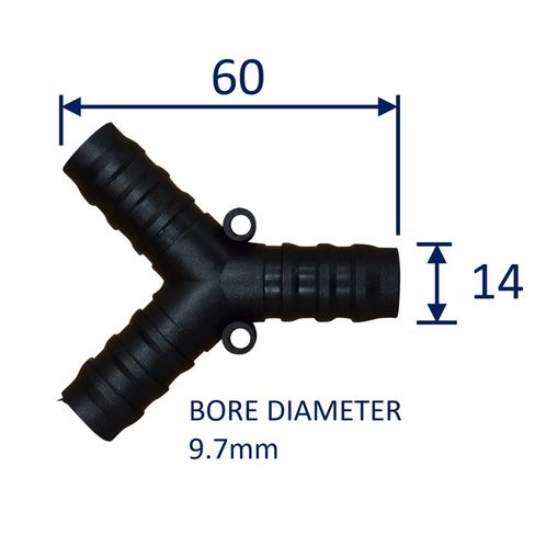 Plastic Y-Connector Hose Joining Fitting / Pipe Splitting Fitting image #2