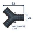 Plastic Y-Connector Hose Joining Fitting / Pipe Splitting Fitting image #3