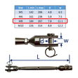 Stainless Steel Turnbuckle / Rigging Screw With Machined Fork Ends image #3