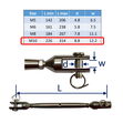 Stainless Steel Turnbuckle / Rigging Screw With Machined Fork Ends image #4