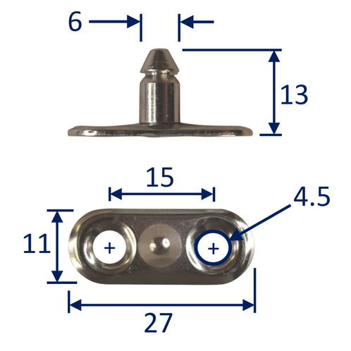 boat canopy fixing stud