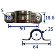 stanchion bracket 1&quot;