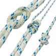 polyester braided rope, blue fleck