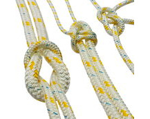 polyester braided rope, yellow fleck