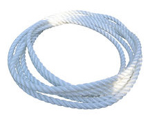 white 3-strand polyester rope