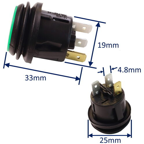 GREEN LED TOGGLE SWITCH