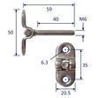 Threaded Stainless Steel Bulkhead Mount Bracket, 316 Stainless Bulkhead Mount Bolt  image #2