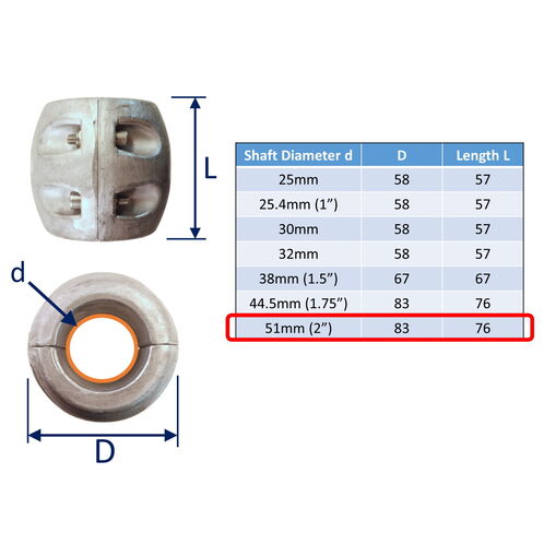 Aluminium Shaft Anodes To Protect Your Boat From Corrosion, In Brackish Water image #6