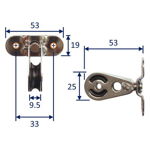 stainless steel swivel pulley block