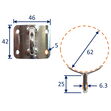 Dinghy Mast-To-Boom Connection Plate (Gooseneck), Made From 316 Stainless Steel, Vertical Eye image #1