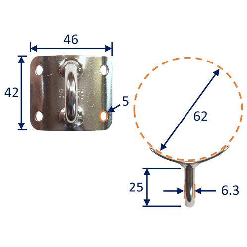gooseneck boom attachment plate