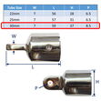 Stainless Steel Tube End Cap With Mounting Hole, in 316 Stainless Steel image #3