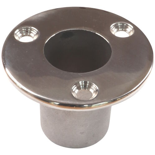 Recessed deck tube holder