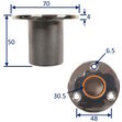 Recessed Deck Tube Holder (30mm diameter), Canopy Frame Mounting In 316 Stainless Steel, Ideal For Canopy Frames / Bini Frames image #1