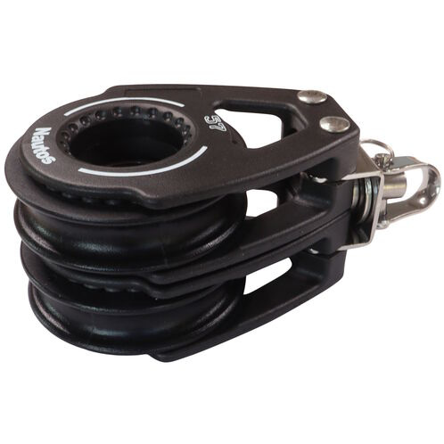 Double swivel pulley block