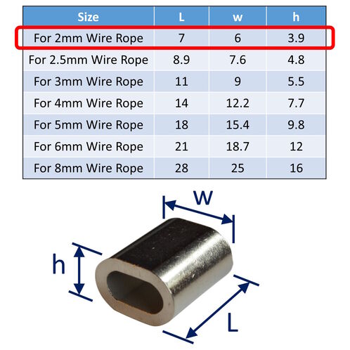 Wire Rope Ferrule, 316 Stainless, Marine Grade Ferrule  image #5