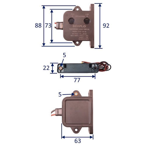 SEAFLO Water Level Alarm System, 12 Volts, incorporates Visual LED Light and Auditory Warning at 85DB image #1