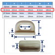 Nylon Flat Base Slider For Mainsail Attachment To Mast Track, Various Sizes Available image #1