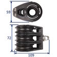 Nautos Organic 57 Triple Swivel Sailing Pulley Block With Ball Race image #1